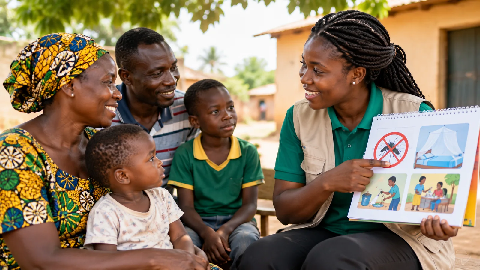 Community monitoring and malaria programme illustration